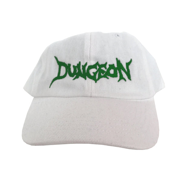 Dungeon Logo Brushed Cotton Cap - White