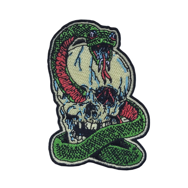 Dungeon Skull Snake Embroidered Patch