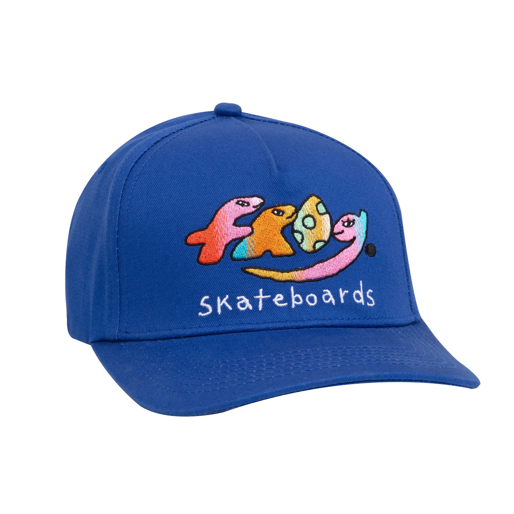 Frog Skateboards Dino Logo 5 Panel Cap Royal Blue Slugger Skate Store