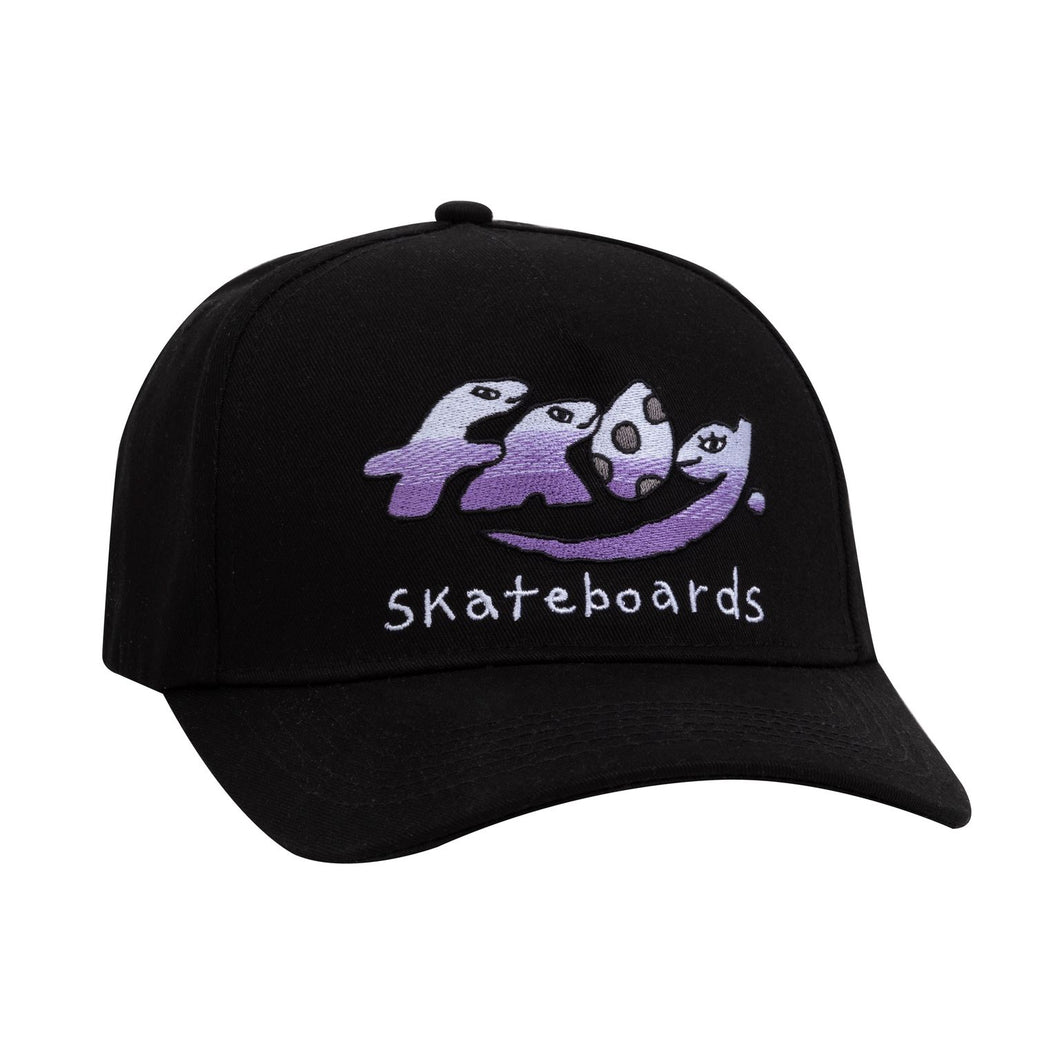 Frog Skateboards Dino Logo 5 Panel Cap - Black