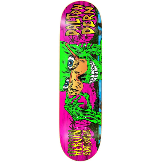 Heroin Skateboards Dalton Dern Skeleton Skateboard Deck - 8.5