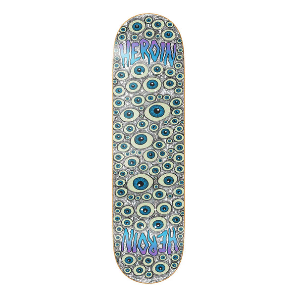 Heroin Skateboards Symmetrical Eyes Holo Skateboard Deck - 8.85