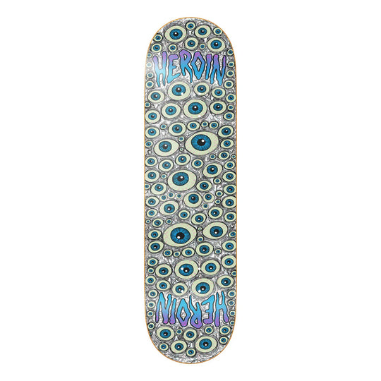 Heroin Skateboards Symmetrical Eyes Holo Skateboard Deck - 8.5