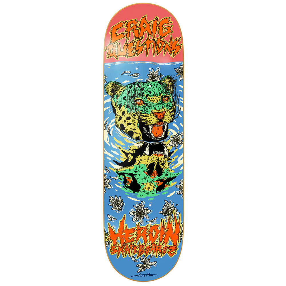 Heroin Skateboards Craig Questions Scott Dead Reflections Skateboard Deck - 9.0