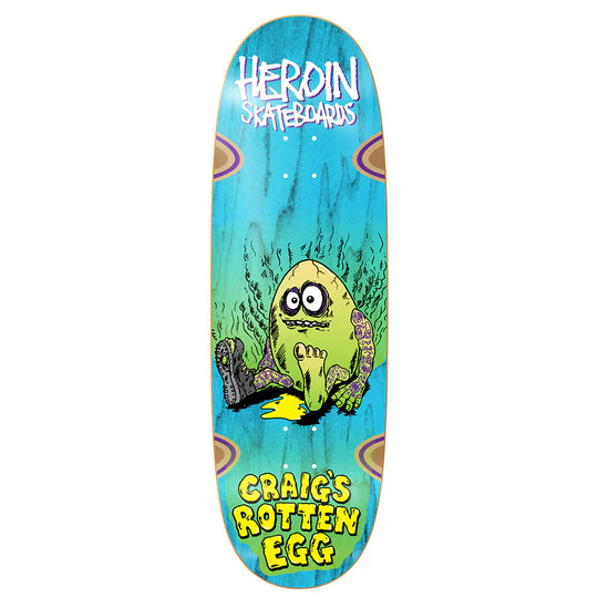 Heroin Skateboards Craig's Rotten Egg Skateboard Deck - 10.0 (Random Stains)