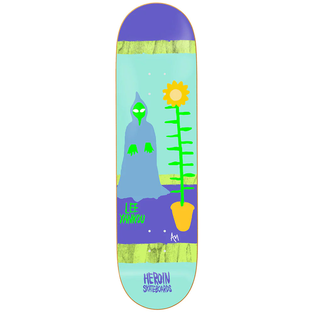 Heroin Skateboards Lee Yankou Papillon Skateboard Deck - 8.5