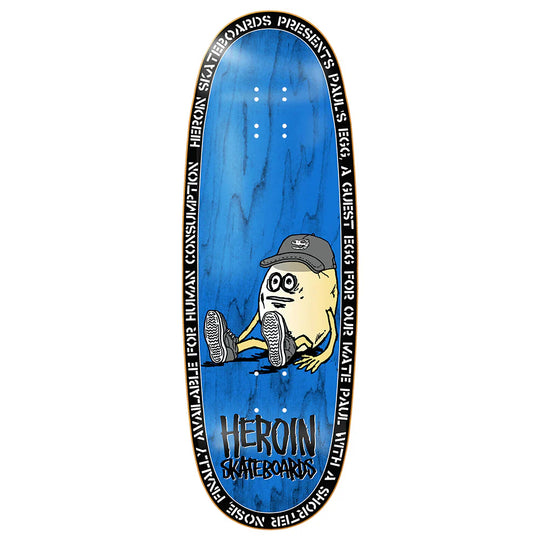 Heroin Skateboards Pauls Egg Skateboard Deck - 10.4"