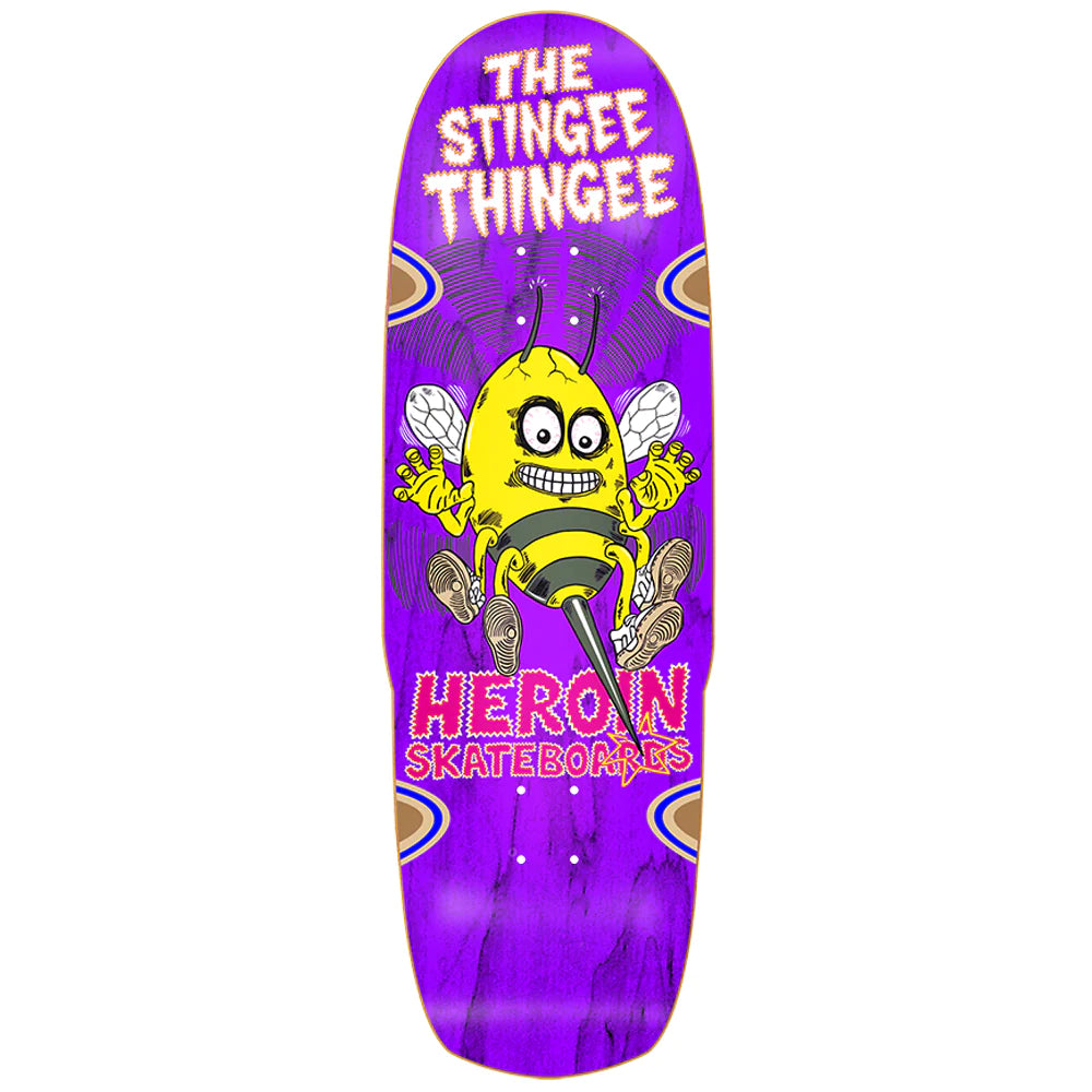 Heroin Skateboards Stingee Thingee Skateboard Deck - 9.8 (Assorted Sta ...