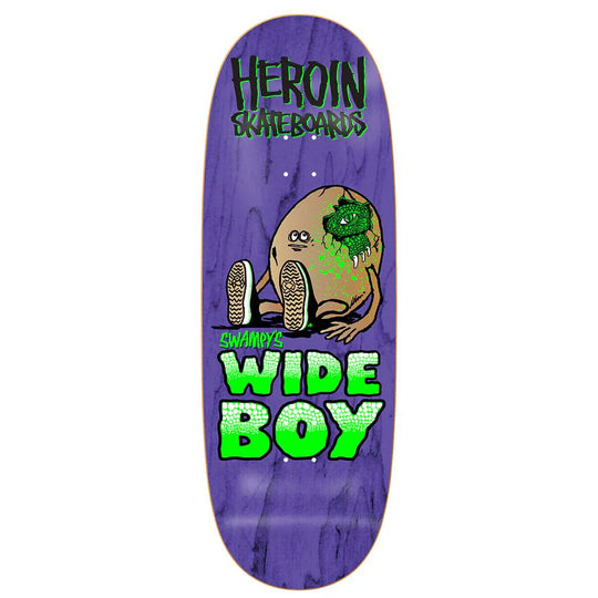 Heroin Skateboards Swampzilla Wide Boy Skateboard Deck - 10.75"