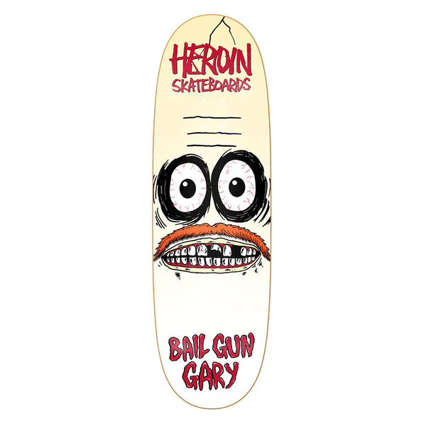 Heroin Skateboards Bail Gun Gary 3 Symmetrical Skateboard Deck - 9.75