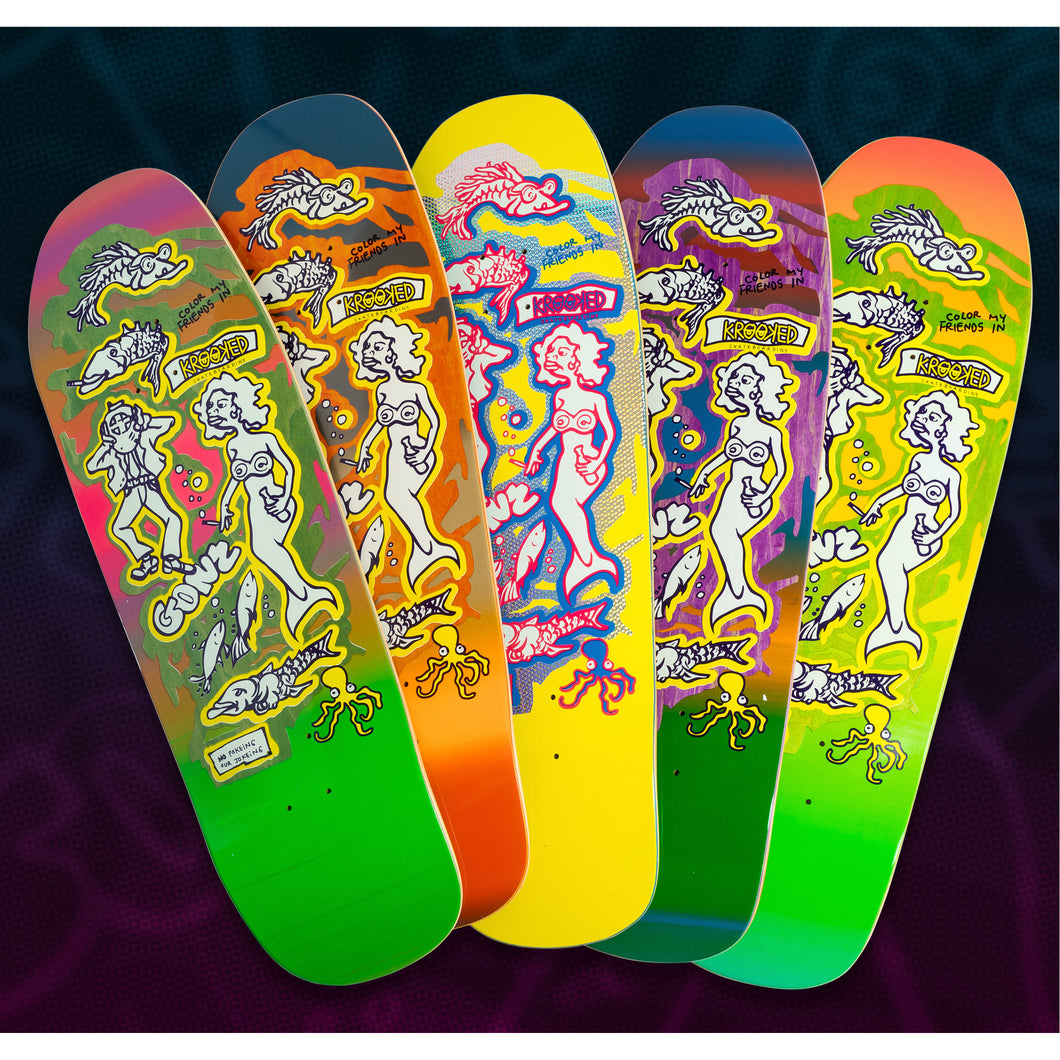 Krooked Gonz Colour My Friends Skate Shop Day 2024 Skateboard Deck 9
