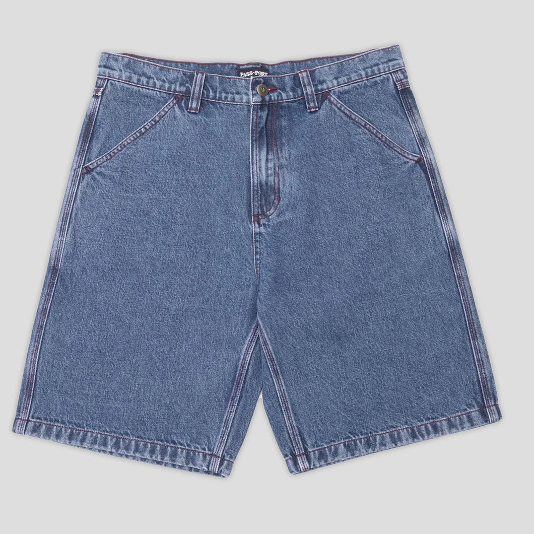 Pass~Port Workers Club Denim Shorts - Washed Dark Indigo