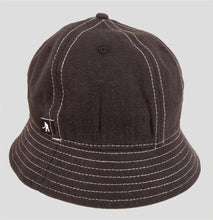 Pass-Port Linen 6 Panel Bucket Hat  - Tar
