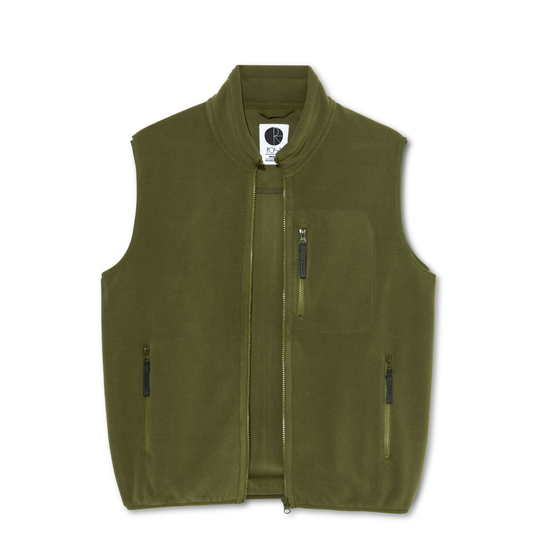 Polar Skate Co Basic Fleece Vest - Army Green