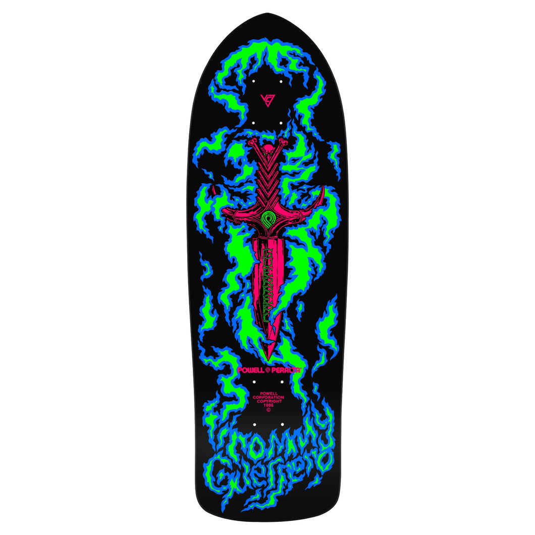 Powell Peralta Bones Brigade Tommy Guerrero Flaming Dagger Blacklight Deck Series 14 - 9.75