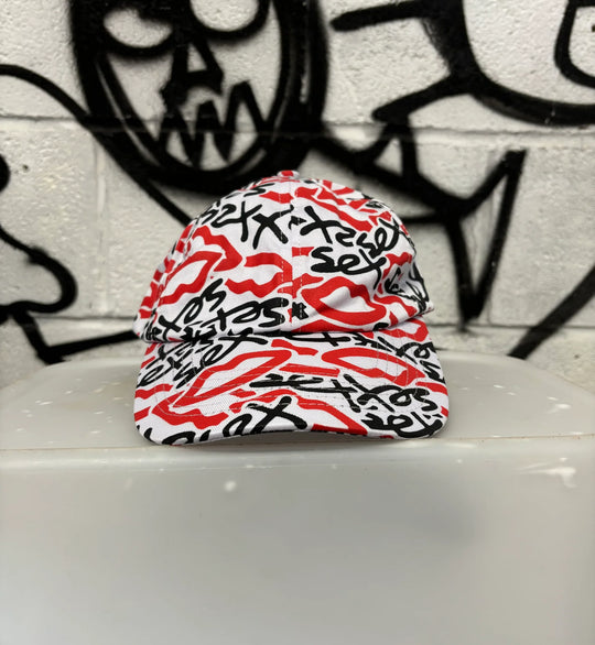 Sex Skateboards Camo 6 Panel Cap - White