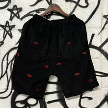 Sex Skateboards Mini Lips Logo Straight Fit Corduroy Shorts - Black