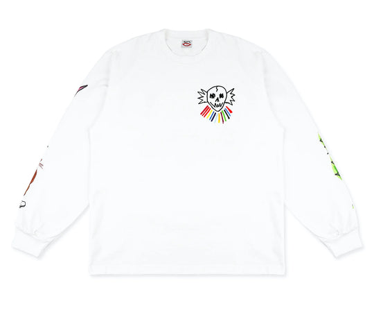 Sex Skateboards Kio Logo Long Sleeve Tee - White