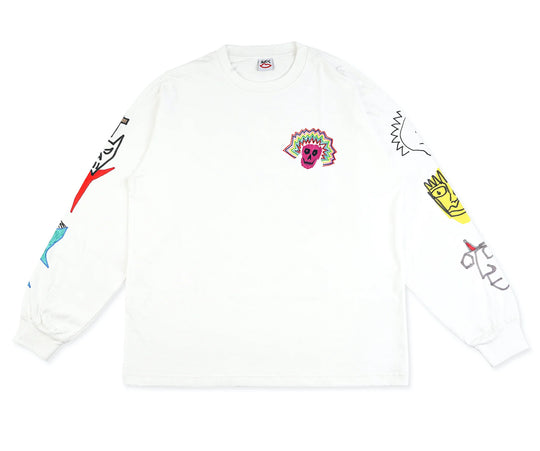 Sex Skateboards Rainbow Jazz Long Sleeve Tee - White