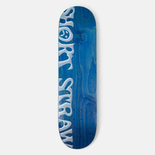 Short Straw Fadeaway Logo Blue Skateboard Deck - 8.35