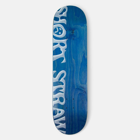 Short Straw Fadeaway Logo Blue Skateboard Deck - 8.35