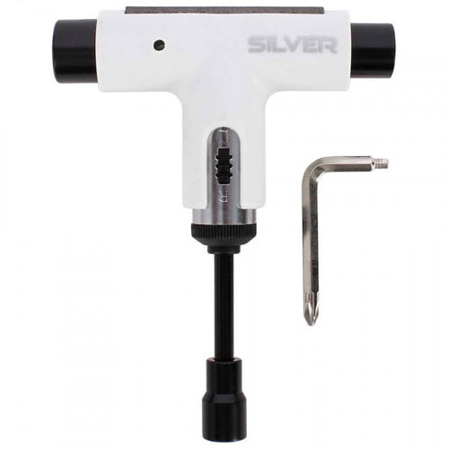Silver Trucks Premium Ratchet Skateboard Tool - White