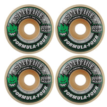 Spitfire Formula Four Skateboard Wheels Conical Green 101DU Natural 53mm