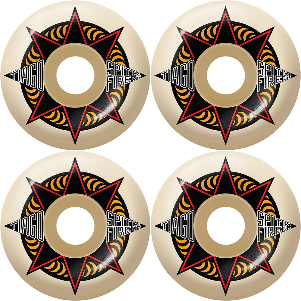 Spitfire Formula Four Skateboard Wheels Tiago Sure Shot Classic 99Du Natural 54mm