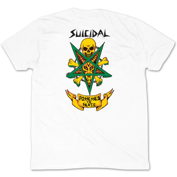 Suicidal Skates Possessed To Skate T-Shirt - White – Slugger Skate