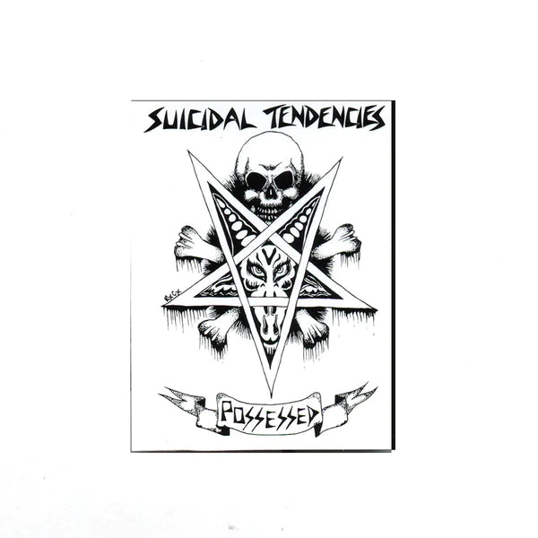 Suicidal Tendencies Possessed To Skate Sticker - White