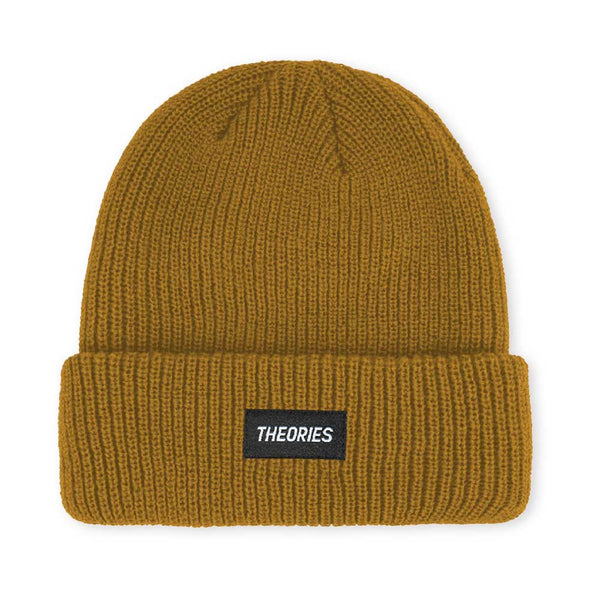 Theories Of Atlantis Stamp Label Rib Knit Beanie - Mustard