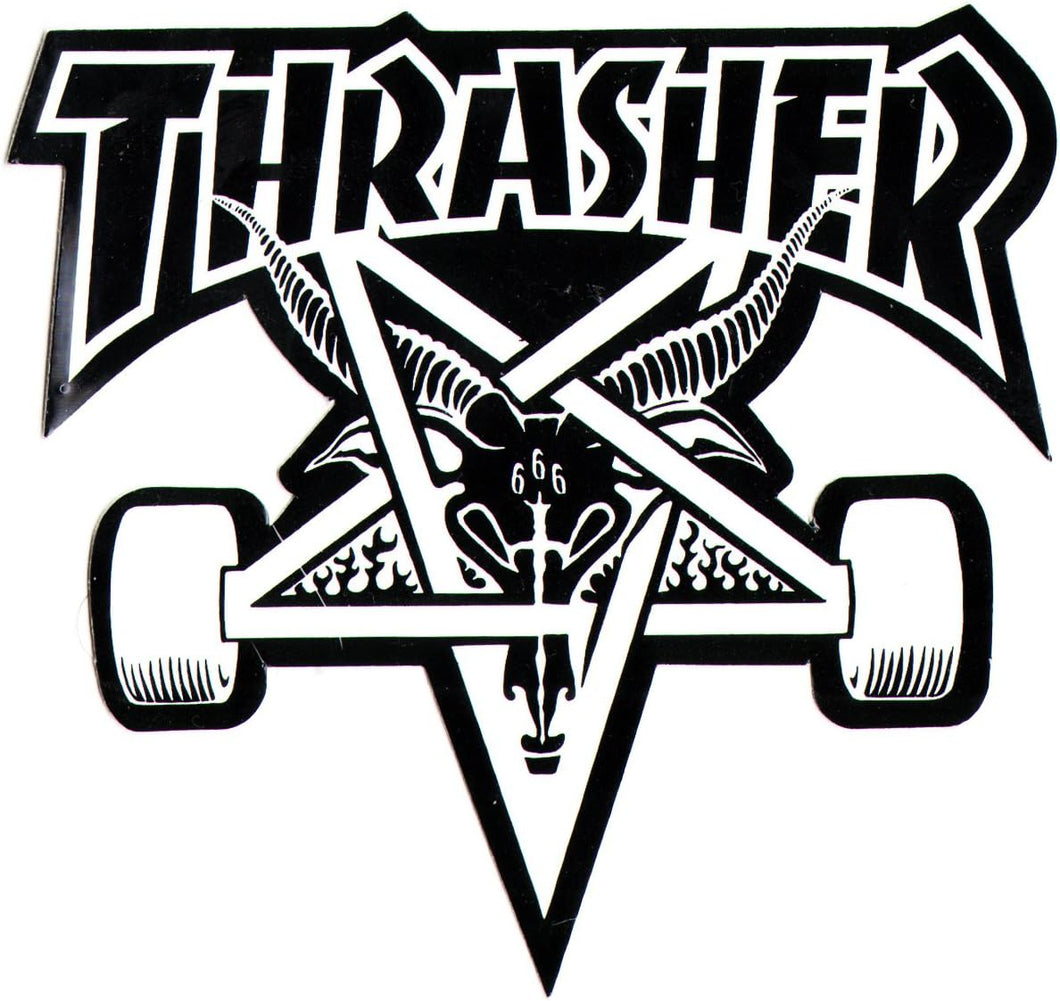Thrasher Magazine - Skate Goat Sticker - White / Black