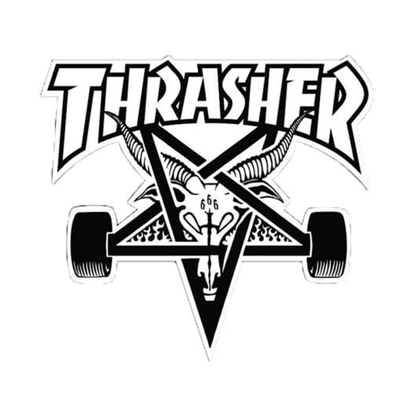 Thrasher Magazine - Skate Goat Sticker - Black / White