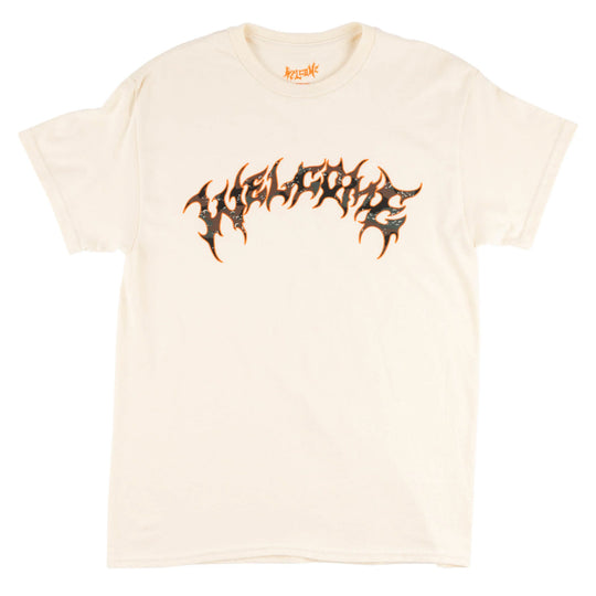 Welcome Skateboards Barb Fill Printed Tee - Bone / Camo