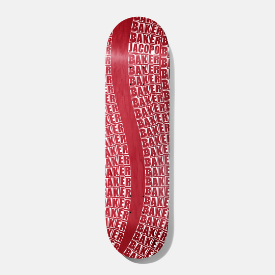 Baker Skateboards Jacopo Carozzi Wavy Red Skateboard Deck - 8.125"