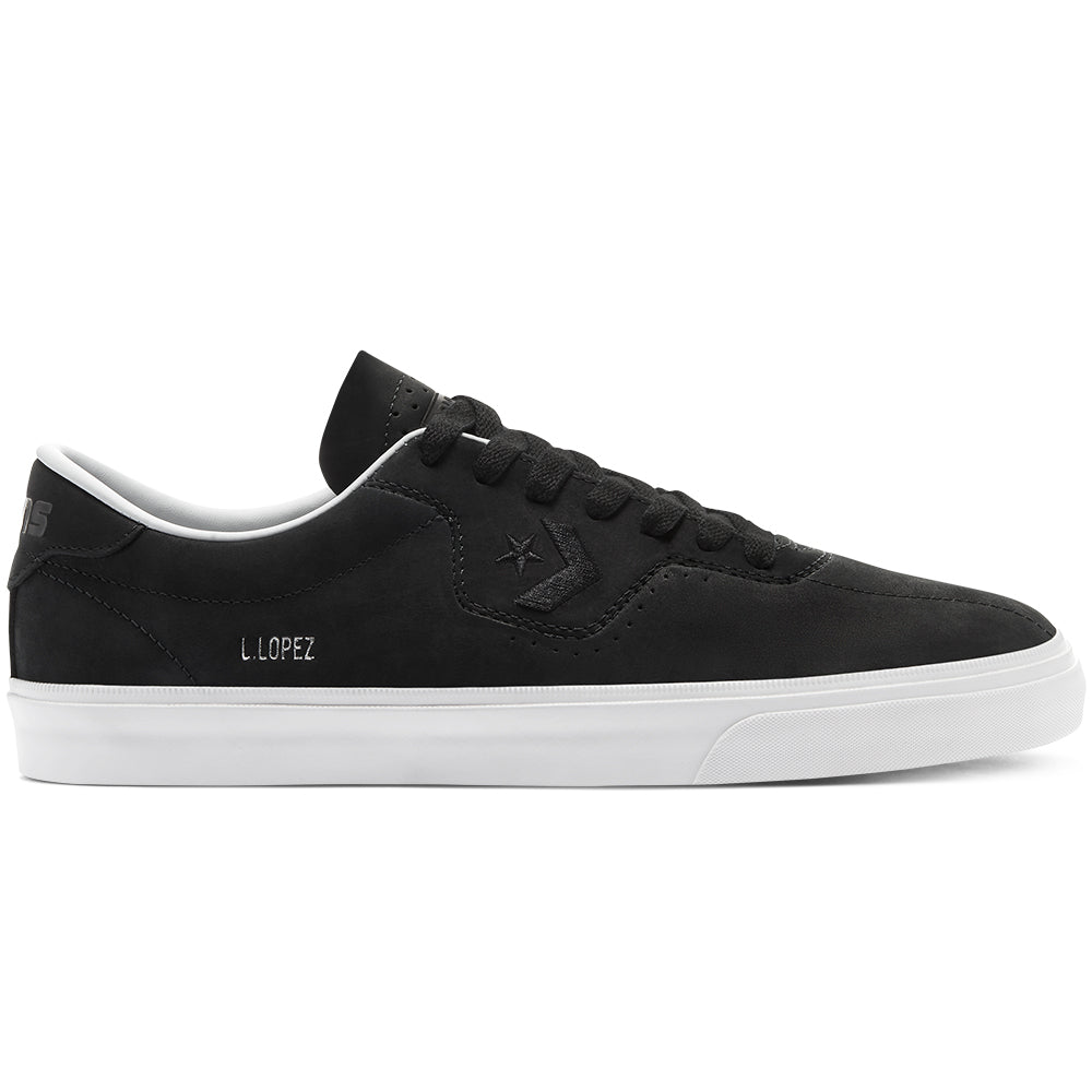 Converse Louie Lopez Pro Shoes Black Leather/White – Slugger