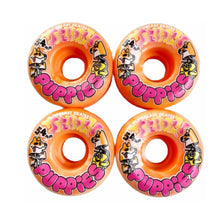 Blast Skates Trippy Puppy Skateboard Wheels 54mm 100A - Yellow/Pink Swirl