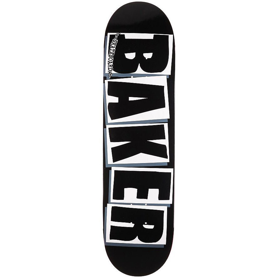 Baker Skateboards Brand Logo Black/White Skateboard Deck - 8.25