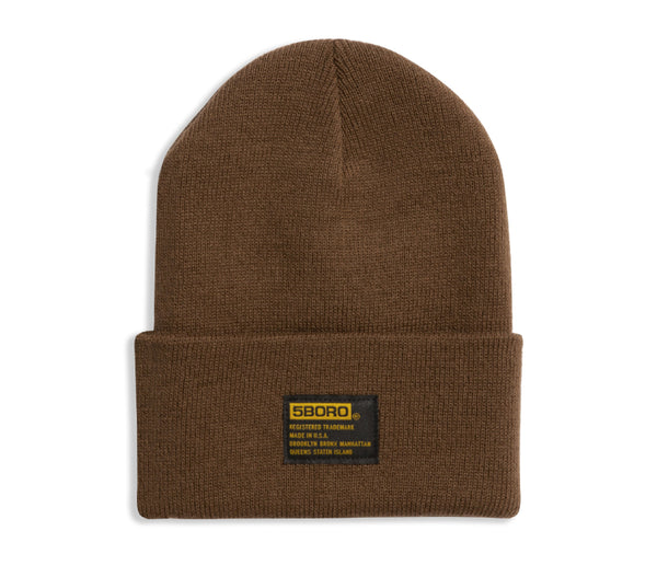5BORO NYC Tactical Beanie - Copper Brown