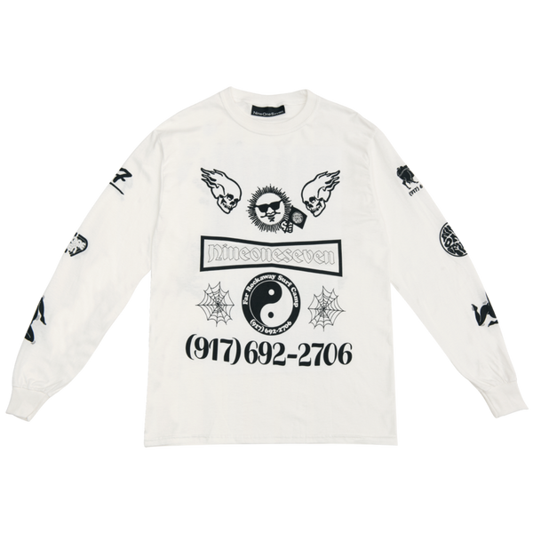 917 Collage L/S Tee - White