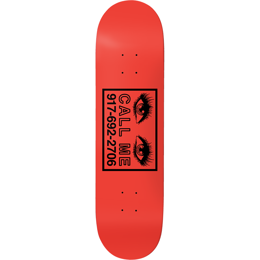 917 Eyes Red Skateboard Deck - 8.5