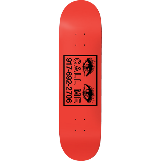 917 Eyes Red Skateboard Deck - 8.5
