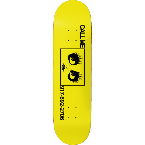 917 Eyes Yellow Skateboard Deck - 8.38