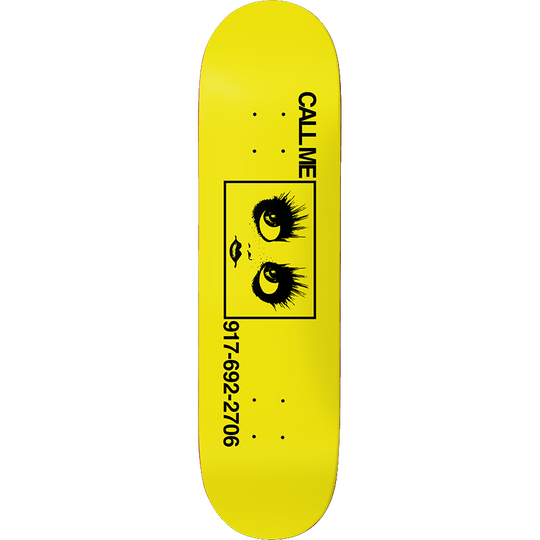 917 Eyes Yellow Skateboard Deck - 8.38