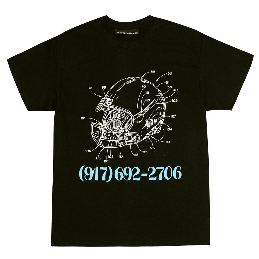 917 Football T-Shirt Black