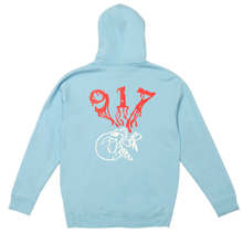 917 Skull Hoodie Light Blue
