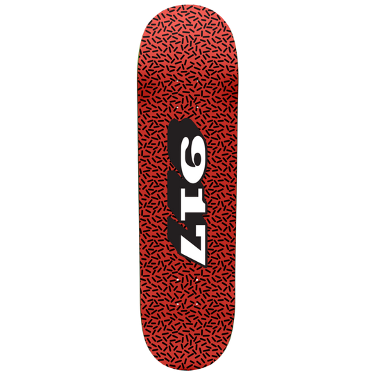 917 Sprinkle Red Skateboard Deck - 8.25