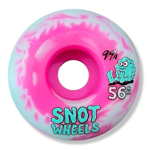 Snot Wheel Co Swirl 56MM 99A - Pink/Teal Swirl