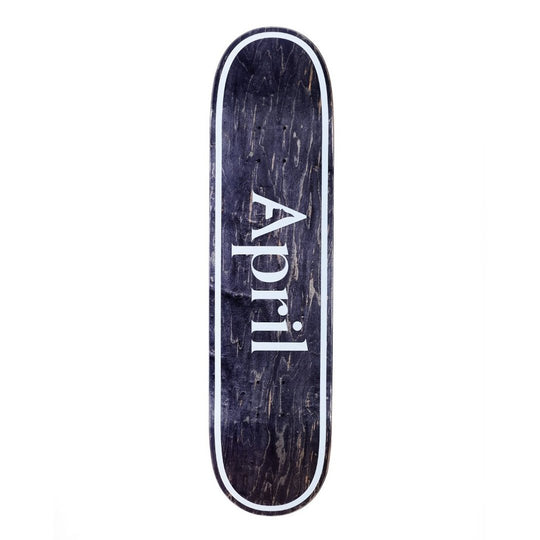 April Skateboards OG Logo Invert Skateboard Deck Black - 7.8
