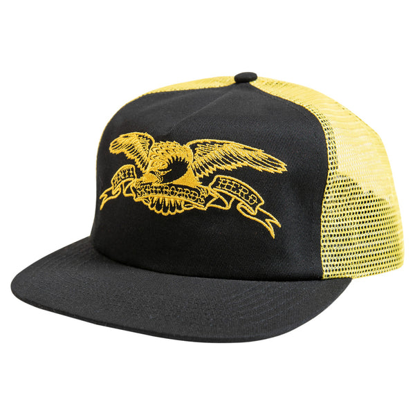 Anti Hero Basic Eagle Snapback Mesh Cap - Black/Gold